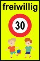 Blechschild Achtung Kinder freiwillig 30 45 x 30 cm Strasse