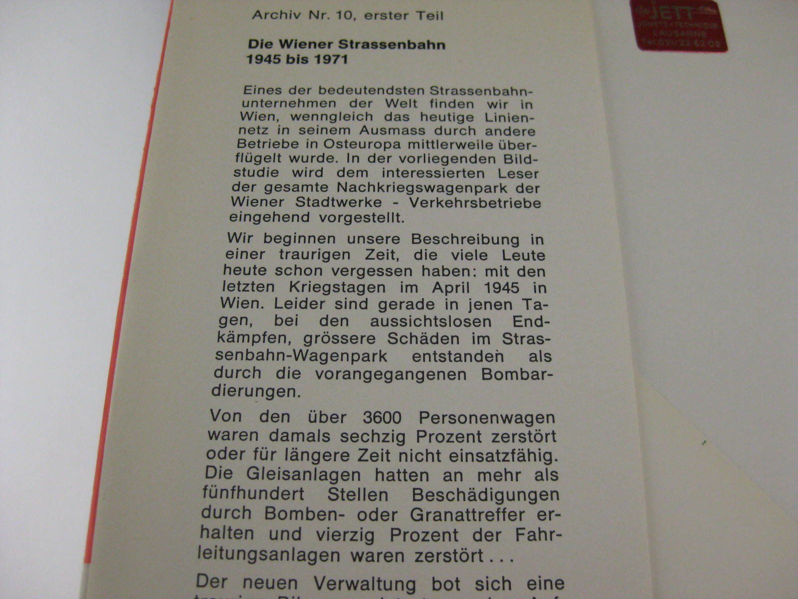 Libri: Die Wiener Strassenbahn 1945-1971 – Usato da Malters venduto da Marosko 1
