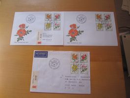 PJ 1977 FDC Serien einmal nach USA mit AK Stempel NUR 50 RP-
