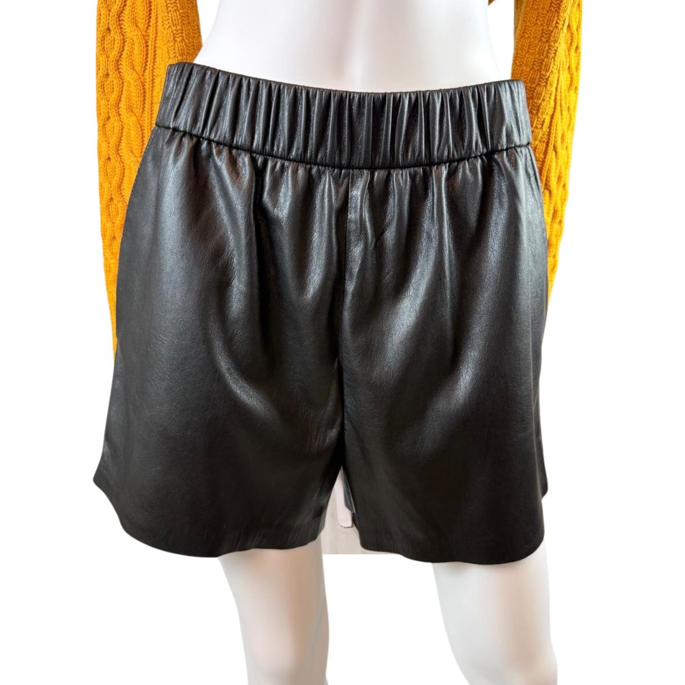 Anine Bing Pantaloni: Anine Bing, Ledershorts, Grösse L – Nuovo (secondo la descrizione) da Oberarth venduto da SSS.