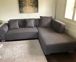     Ecksofa Stoff grau  gut erhalten