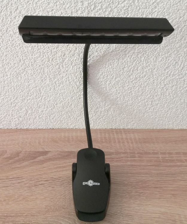 Lampe De Lecture LED 18 Lumières - 2 Températures Couleur, Gradation, Col De Cygne - Noir