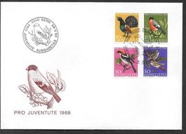 FDC Pro Juventute Serie 1968 J224 - J227 ET Bern 28.11.1968