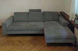 Elegantes graues Sofa von Pfister