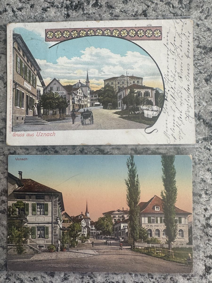 Cartes postales: 2AK Uznach 1xLitho – D'occasion à Wettingen par Phibras