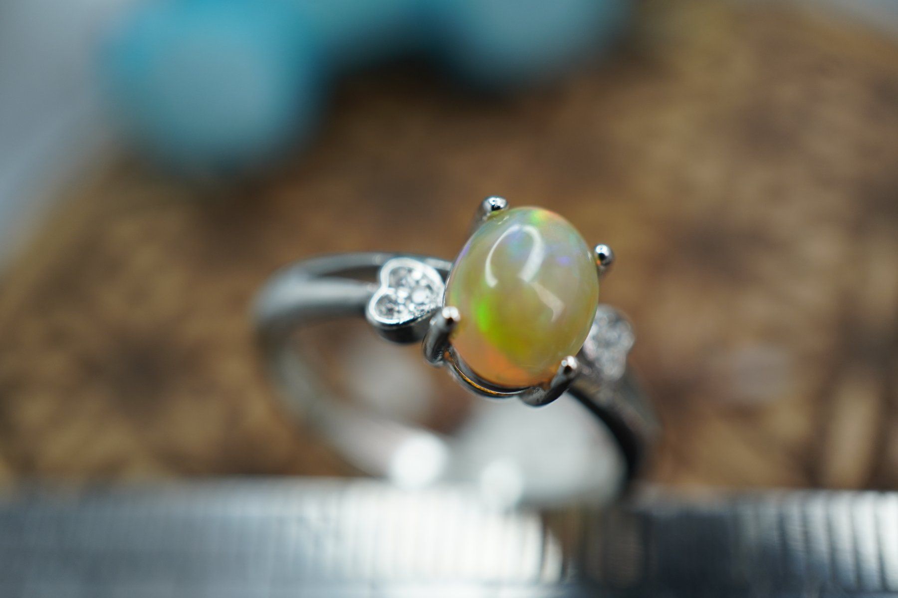 Minerali & Pietre curative: Opal Edel    ring Grösse  Variabel     (Räumung!) – Nuovo e nell'imballaggio originale da Eschenbach SG venduto da topstone 3