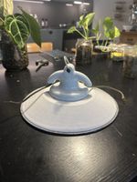 Emaille Lampenschirm weiss 25 cm Durchmesser Vintage