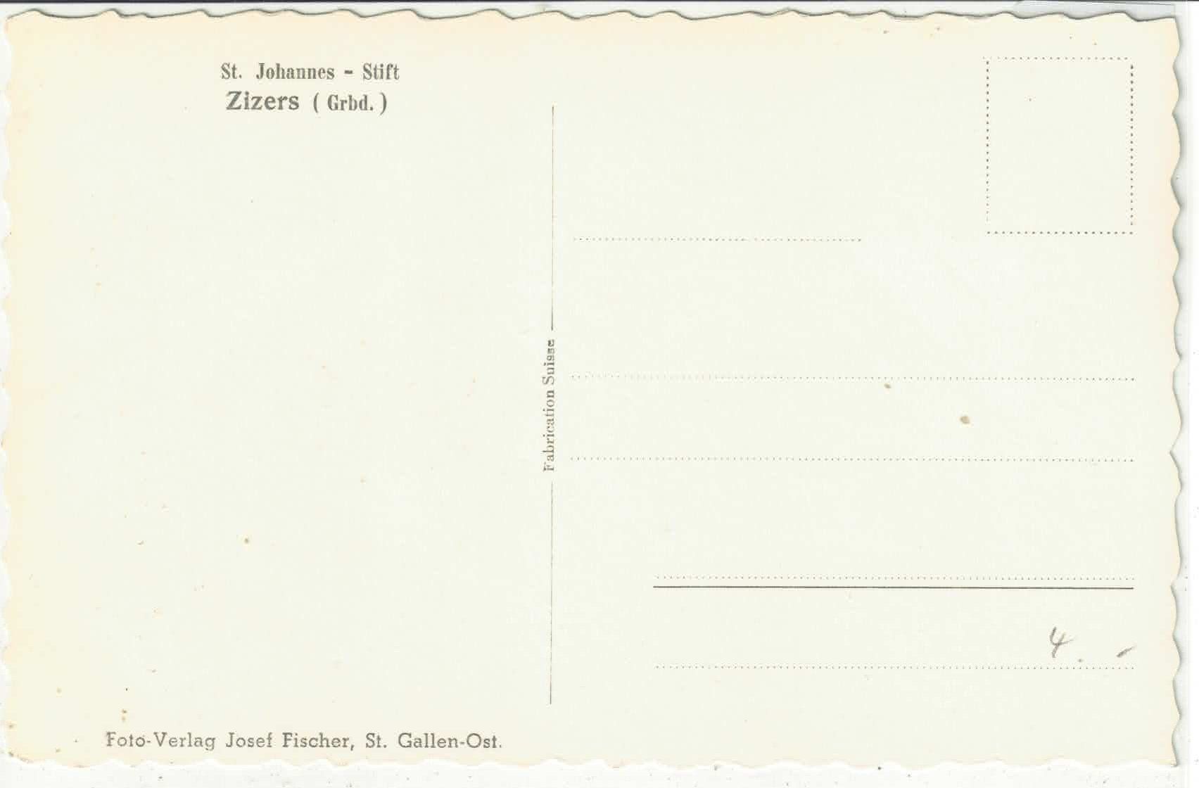 Cartoline postali: St. Johannes-Stift - Zizers – Usato da Ettingen venduto da Kartenplanet 1