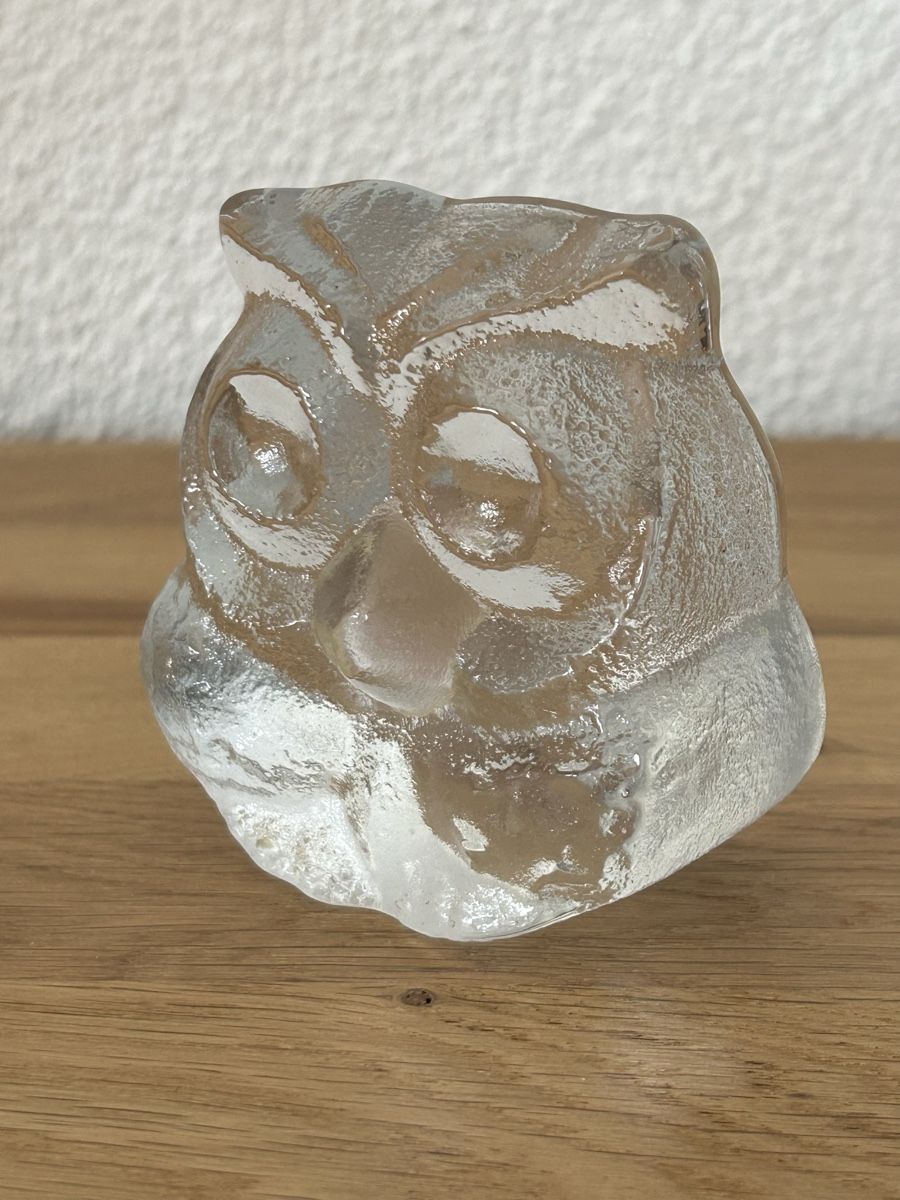 Statuette: Riedel Kristall Eule Glasfigur Briefbeschwerer – Usato da Wettingen venduto da Mmccl 1