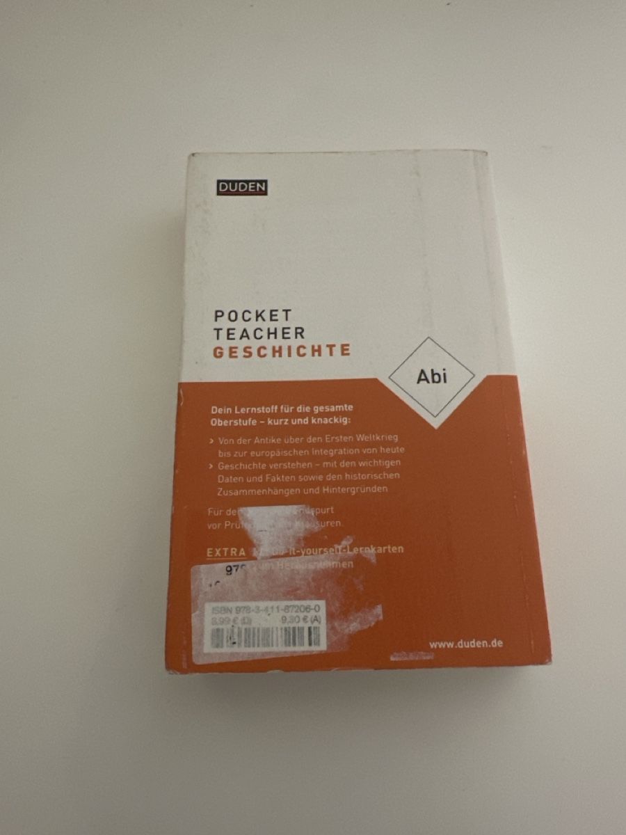Libri: Duden Pocket Teacher Geschichte Abi – Usato da Udligenswil venduto da ste_2ftf 1