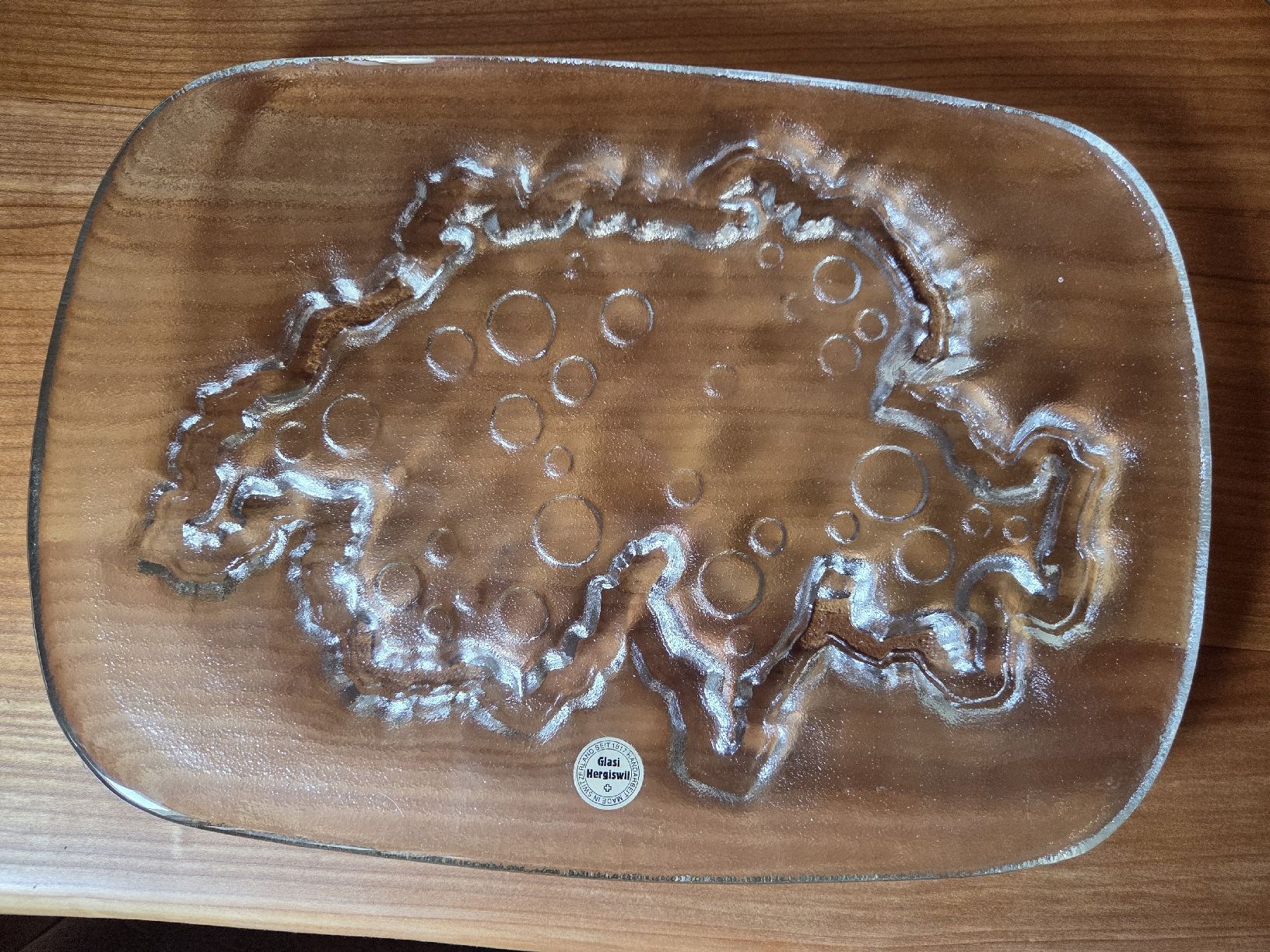 Glasi Hergiswil Servierplatten: Glasplatte Schweiz – Gebraucht aus Dietwil von mb54
