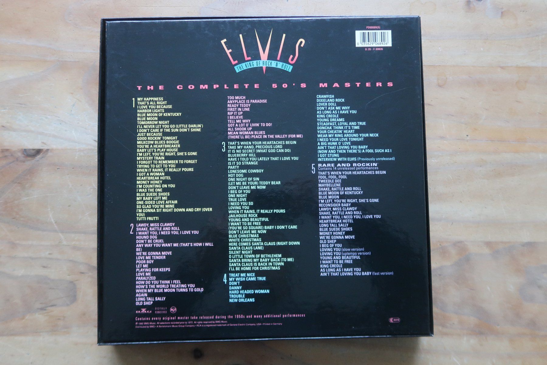 CD: ELVIS PRESLEY - THE COMPLETE 50'S MASTERS - 5x CD BOXSET – Usato da Basel venduto da Patiscat 2