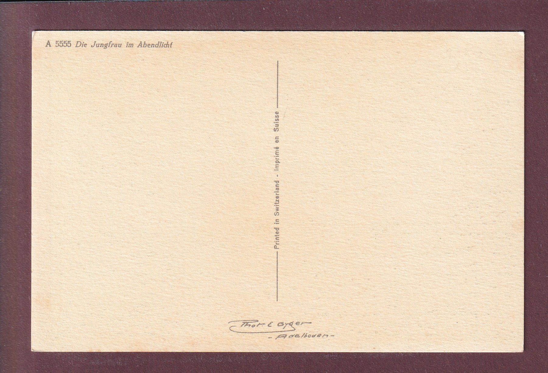 Cartoline postali: Die JUNGFRAU im Abendlicht – Usato da Pully venduto da nicecards 1