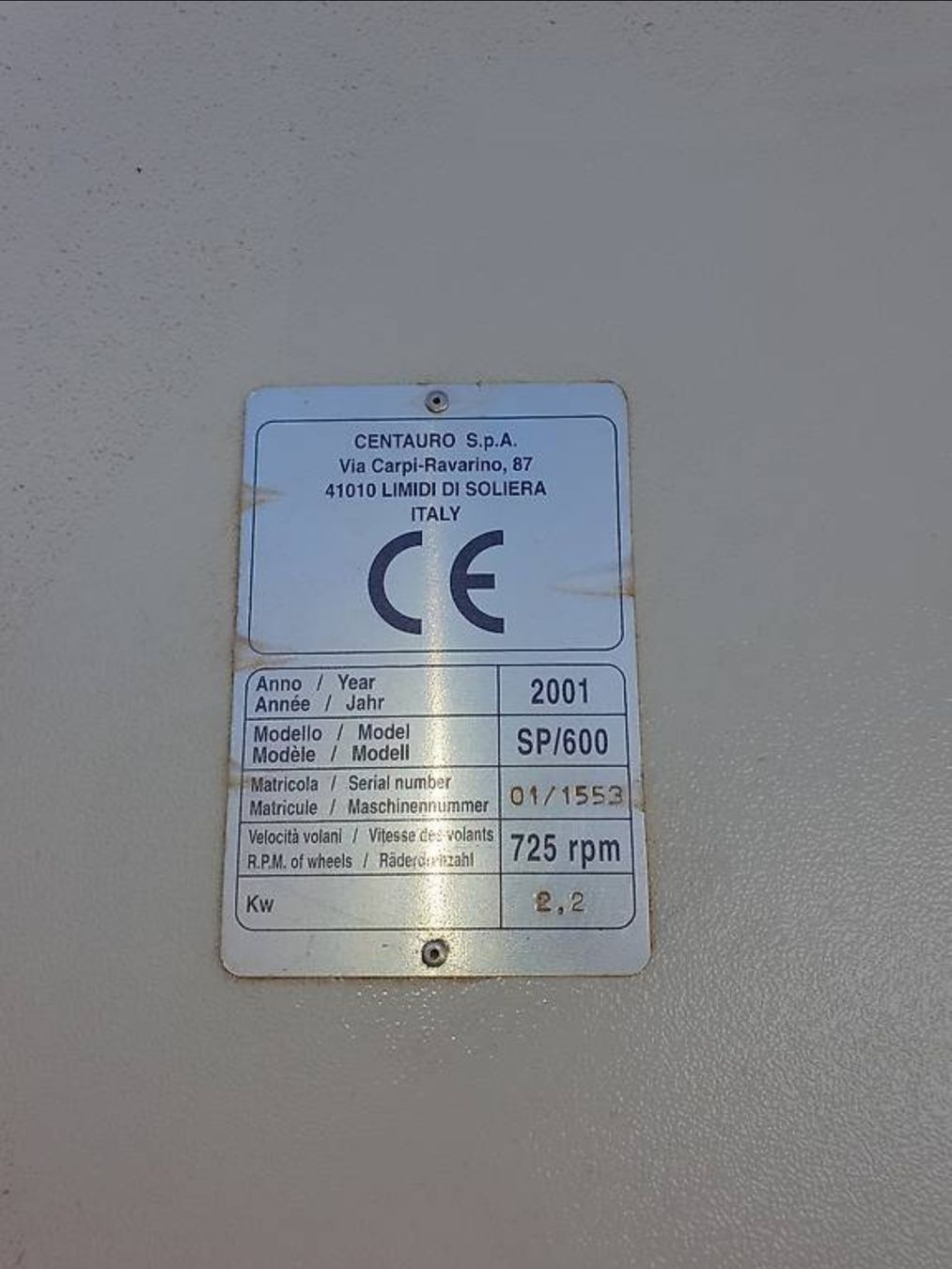Seghe: Bandsäge Centauro SP 600 – Usato da Weiningen ZH venduto da ped_fbx2 3