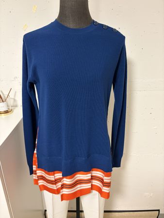 Louis Vuitton Pullover Merino Wool Silk Blau Grösse S