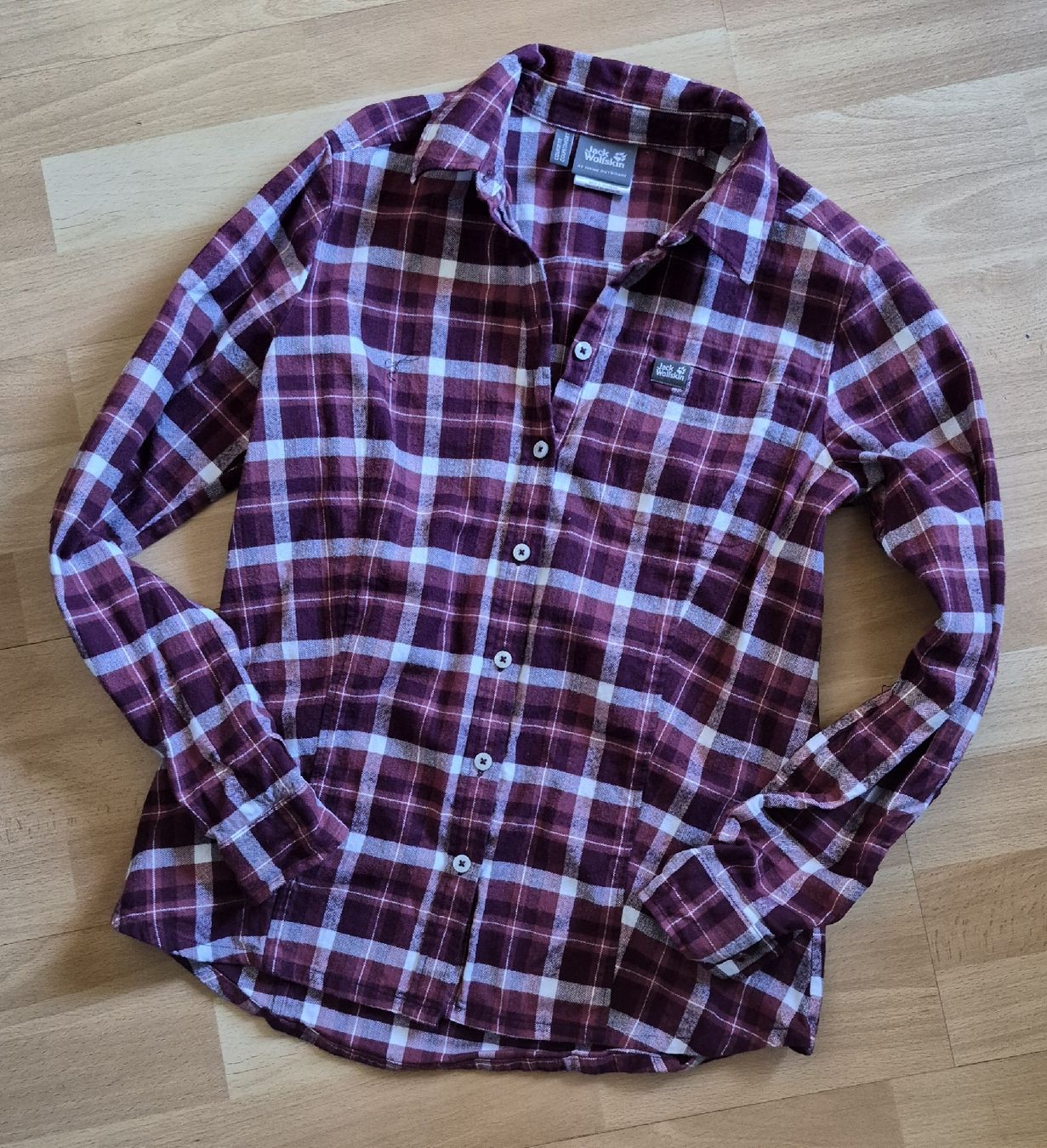 Jack Wolfskin Camicette: Jack Wolfskin kariertes Hemd Trekking Gr. S – Usato da Naters venduto da Monika-K