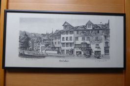 H.R. Schmid - Originallitho Gallusplatz St.Gallen sig. + num