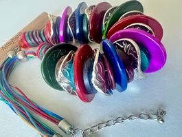 Statement-Kette Holz & Kokosnuss Designer Unikat Sommer Boho