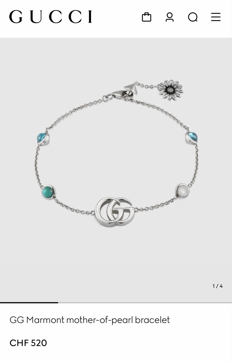 Gucci Bracciali & Braccialetti: Gucci GG Marmont Armband Silber – Usato da Dübendorf venduto da MariaS.