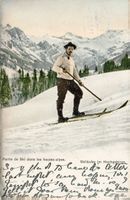 Adelboden  BE  -   Skiläufer im Hochgebirge  um  1 9 0  7