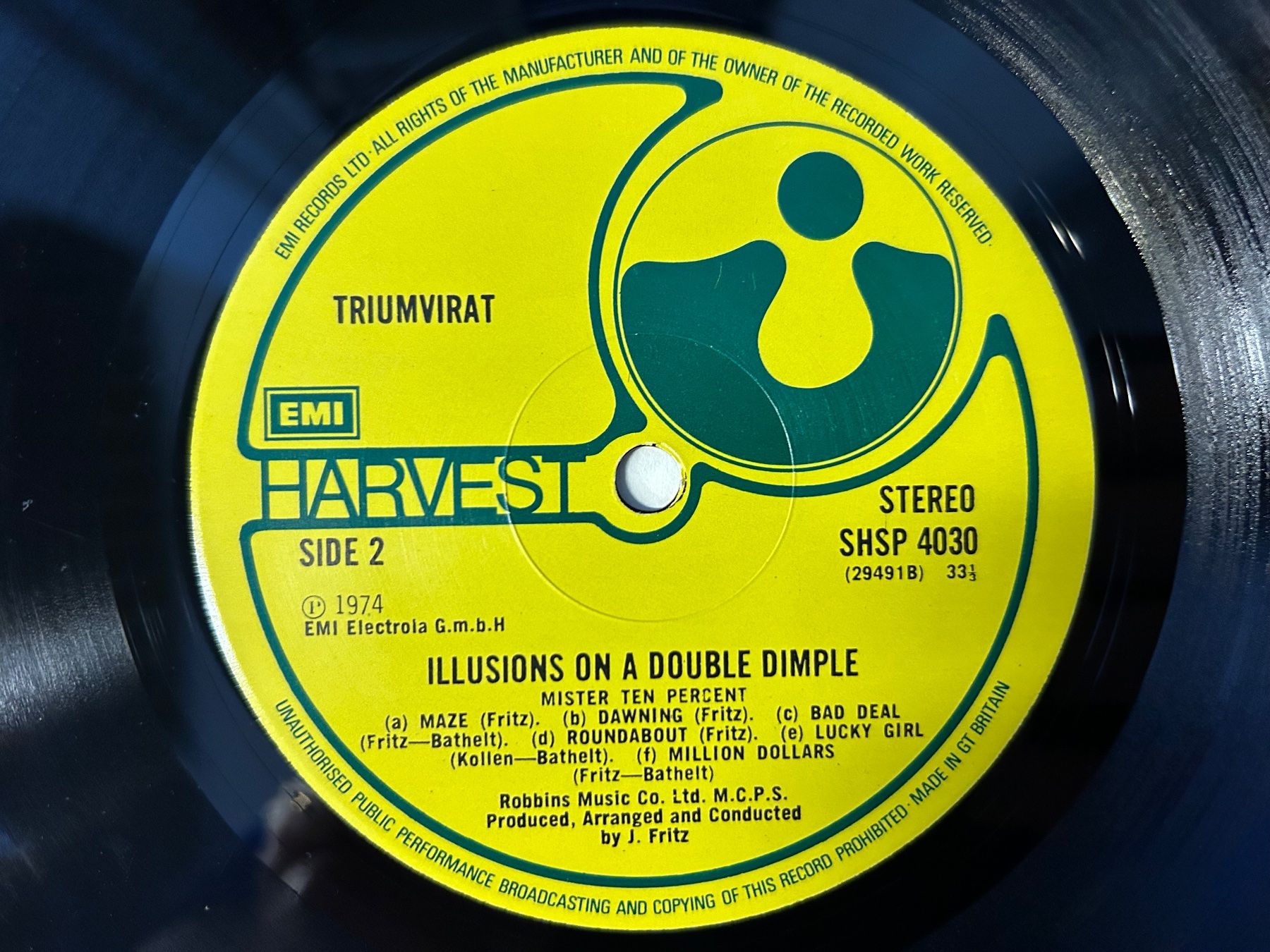 Dischi in vinile: Triumvirat - Illusions on a Double Dimple – Usato da Aesch BL venduto da BlueMusicRecords 3