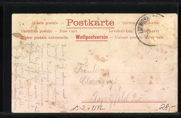 Cartoline postali: Litho Ludwigshafen a. Rh., Zeppelin übe – Usato da Berlin venduto da bartko-reher 1