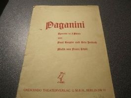 Paganini Operette in 3 Akten