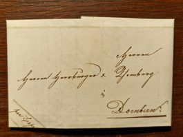 Vorphilatelie-Brief zu Rhomberg Dornbirn 1842
