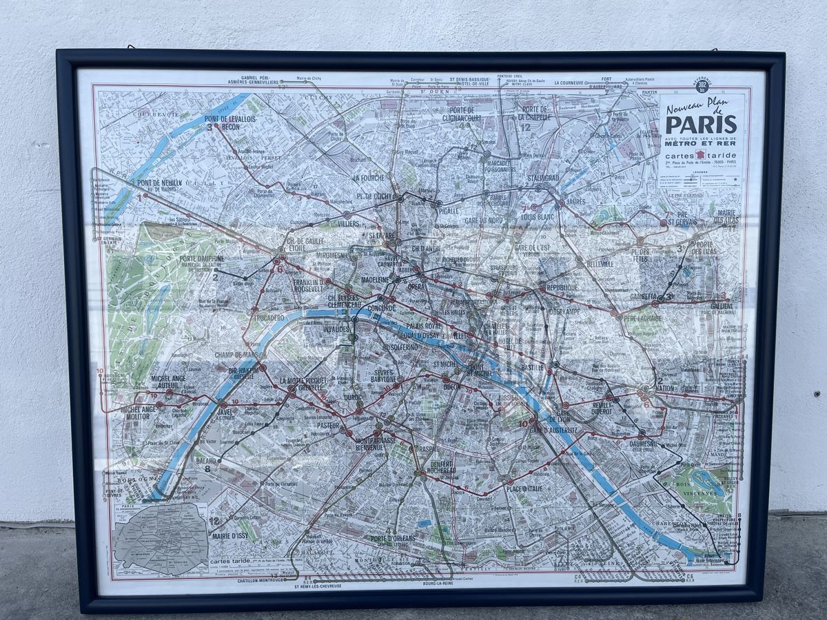 Foto & Immagini: Vintage Metrokarte Stadtplan Paris  – Usato da Bern venduto da fotolog111