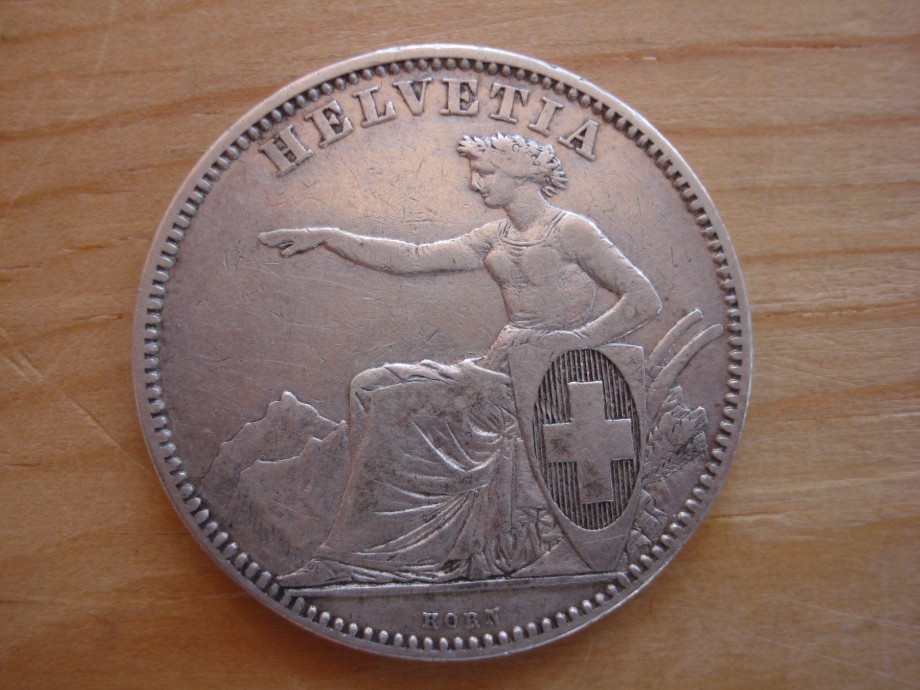 Tutti le monete: (C1) 2 Franken 1863 SS-VZ – Usato da Erlach venduto da Net-Coins 1