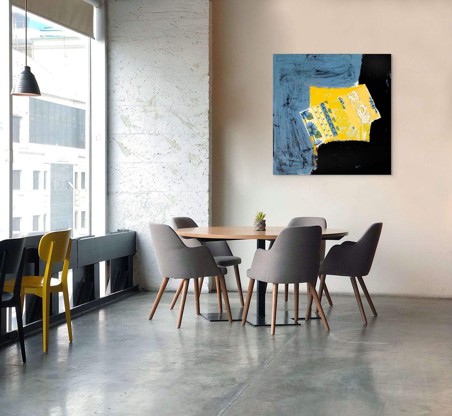 Gemälde: Gemälde "BLUE AND BLACK" – Neu (gemäss Beschreibung) aus Zug von event_more 2