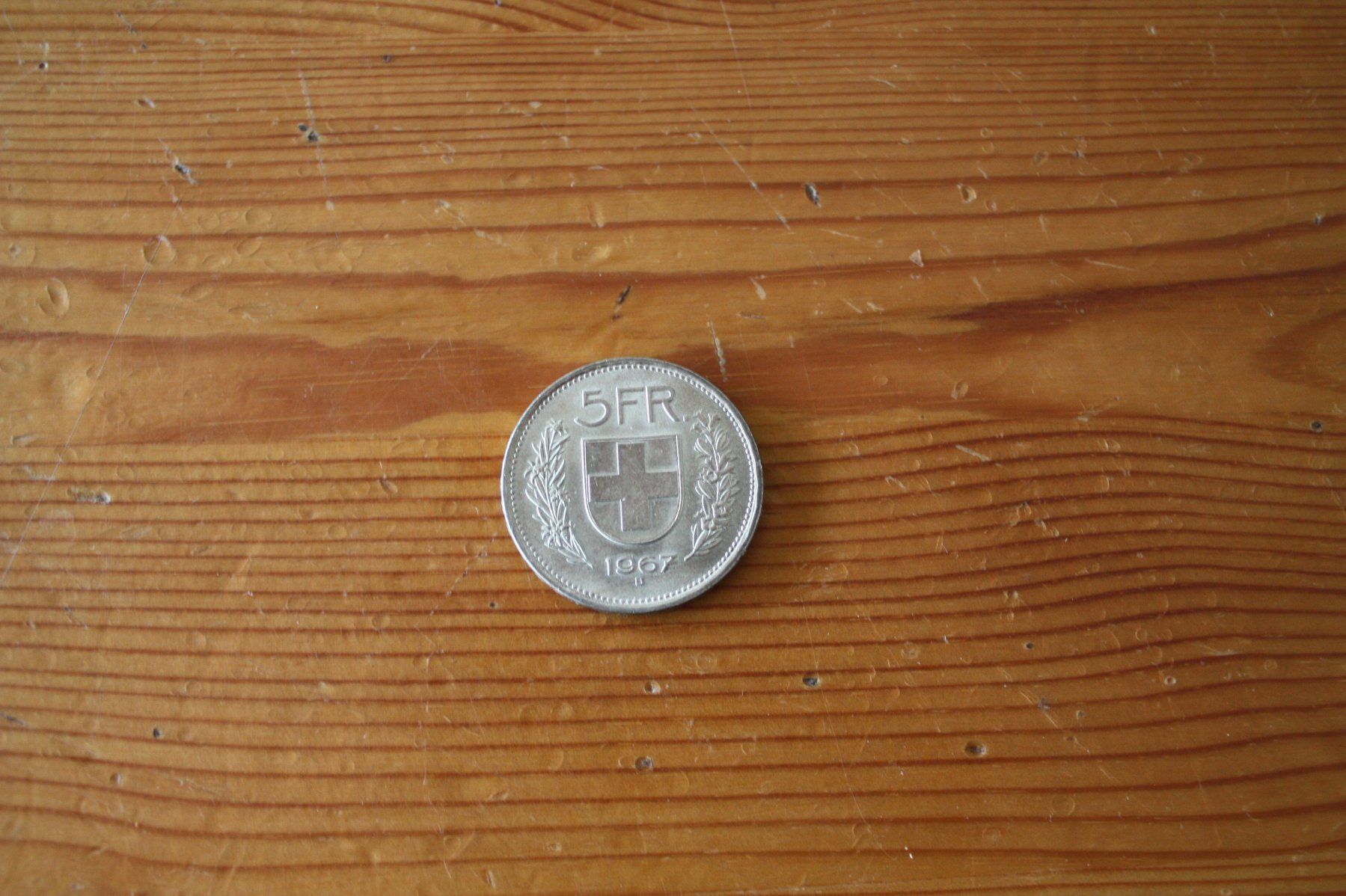 Alle Münzen: 5 Franchi silber 1967 – Gebraucht aus Altstätten SG von sulim