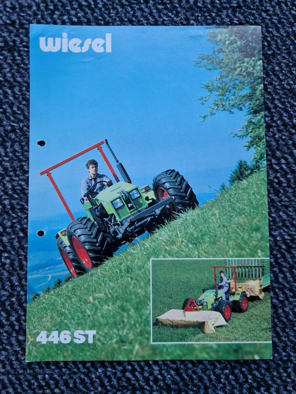 Schilter Trattori: Original Prospekt Wiesel-Trac 446ST Traktor – Usato da Dürnten venduto da Bachtel84