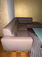 Ecksofa Leder hellbraun guter Zustand, gebraucht