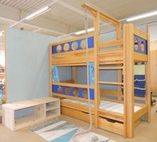 Kajütenbett, Etagenbett aus Buche geölt/ neuwertig
