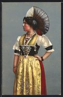 Appenzell, Appenzellerin in Festtracht