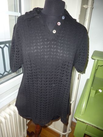 blouse maille  noir taille XL de la marque ZARA pour femme
