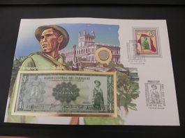 Banknoten Brief Paraguay 1 Guarani 1985