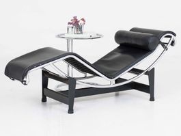 Cassina LC4 Chaise Longue von Le Corbusier - Leder schwarz