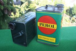 antik Oelkanister Oelkanne Blechkanister Oldtimer Garagedeko