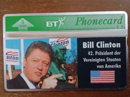 Telefonkarte British Telecom Bill Clinton ungebraucht