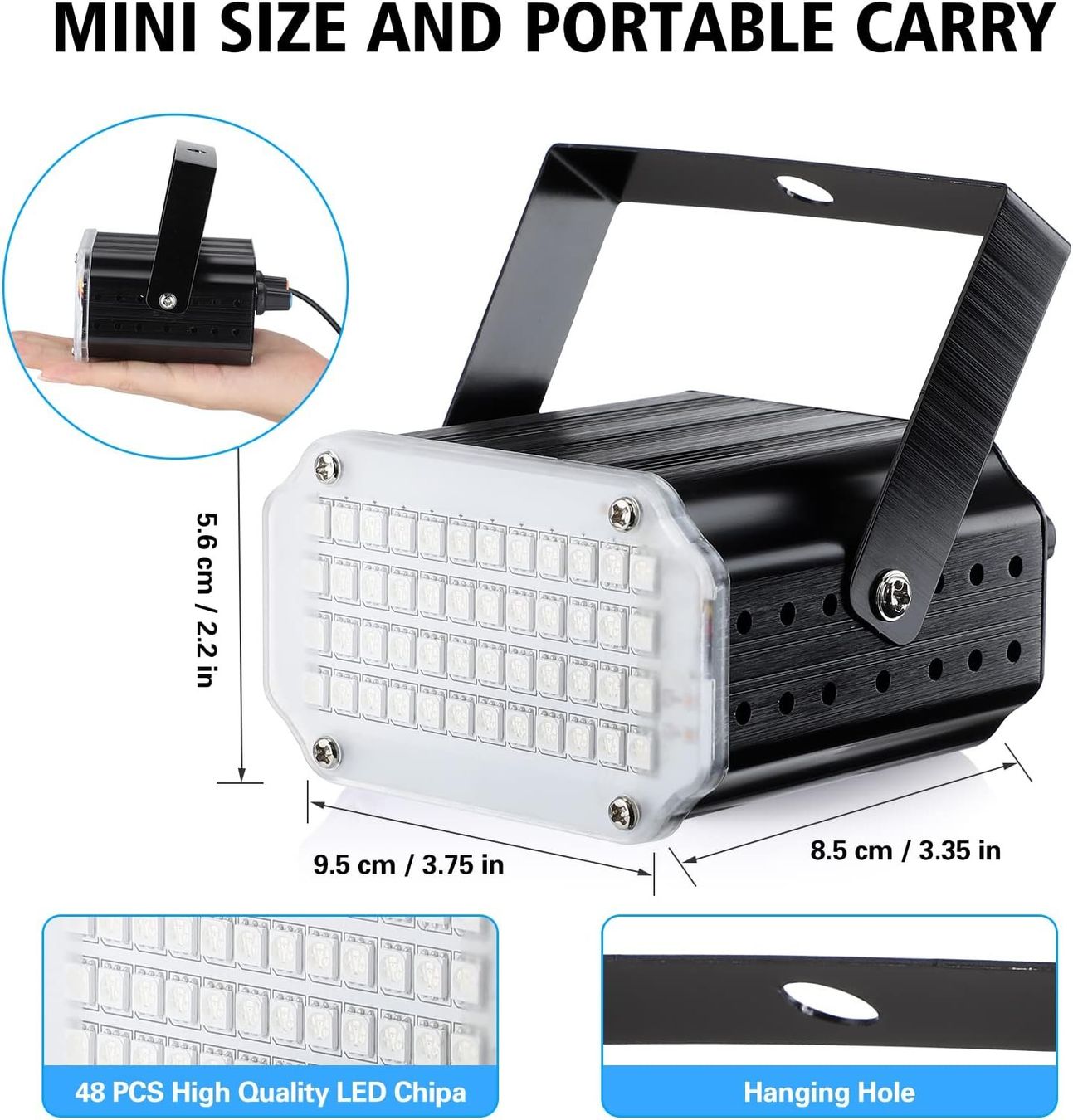 Lampen: Stroboskop PartyLicht mit 48 LEDs – Neu und originalverpackt aus Châtelaine von topshop.switzerland 6