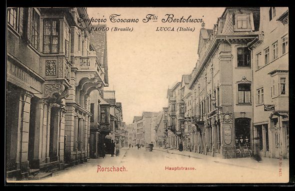 Ansichtskarten: Rorschach, Hauptstrasse mit Geschäften – Gebraucht aus Berlin von bartko-reher