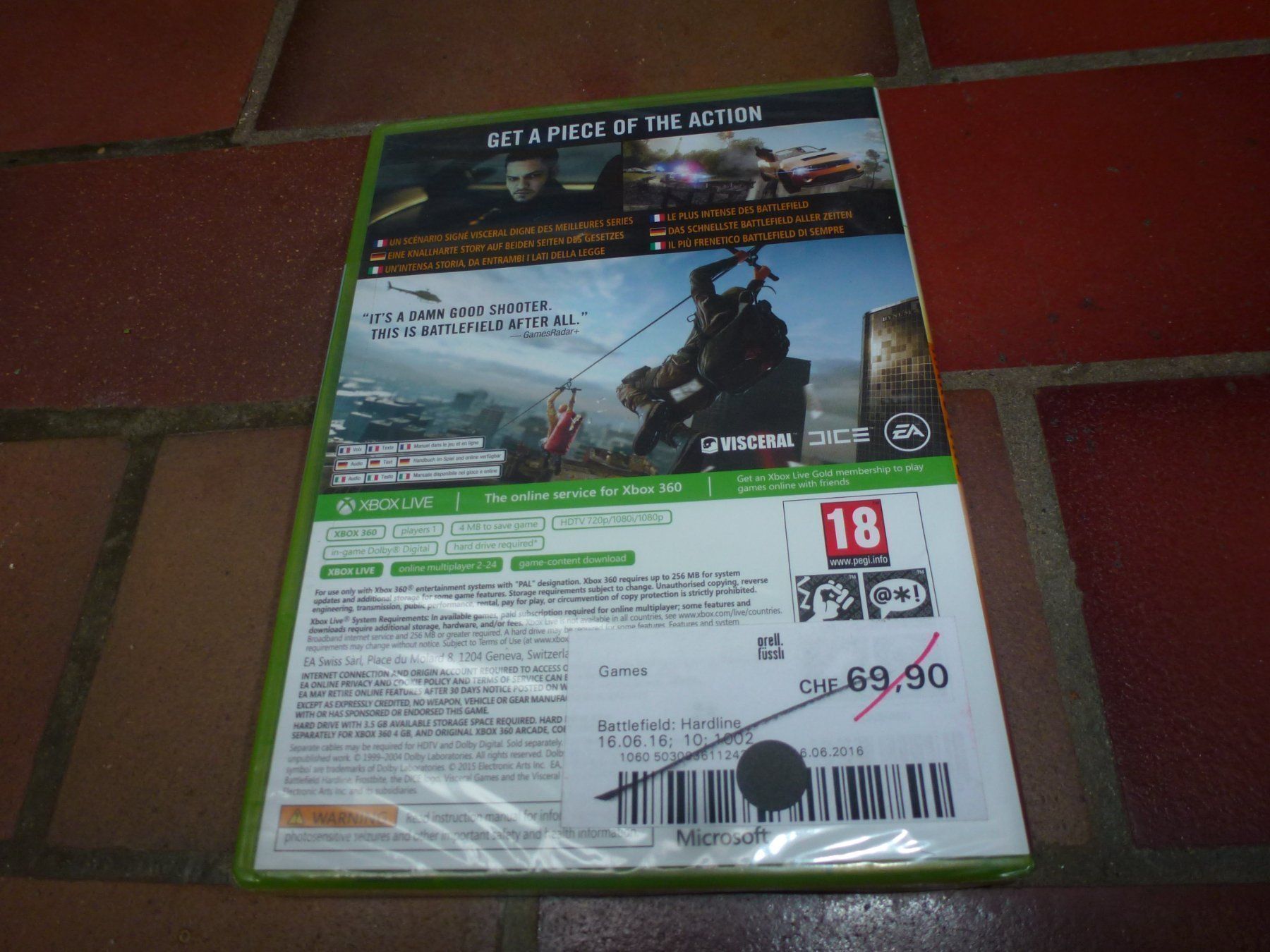 Spiele: Battlefield Hardline XBOX 360 NEUWARE – Neu und originalverpackt aus Olten von Disc-Ausverkauf 1