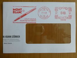 Zürich, Werbung Mont Blanc Schreibfeder 1984
