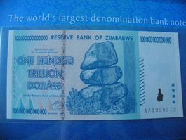 Zimbabwe 100 Trillion Dollars 2008, P-91, Uncirculated