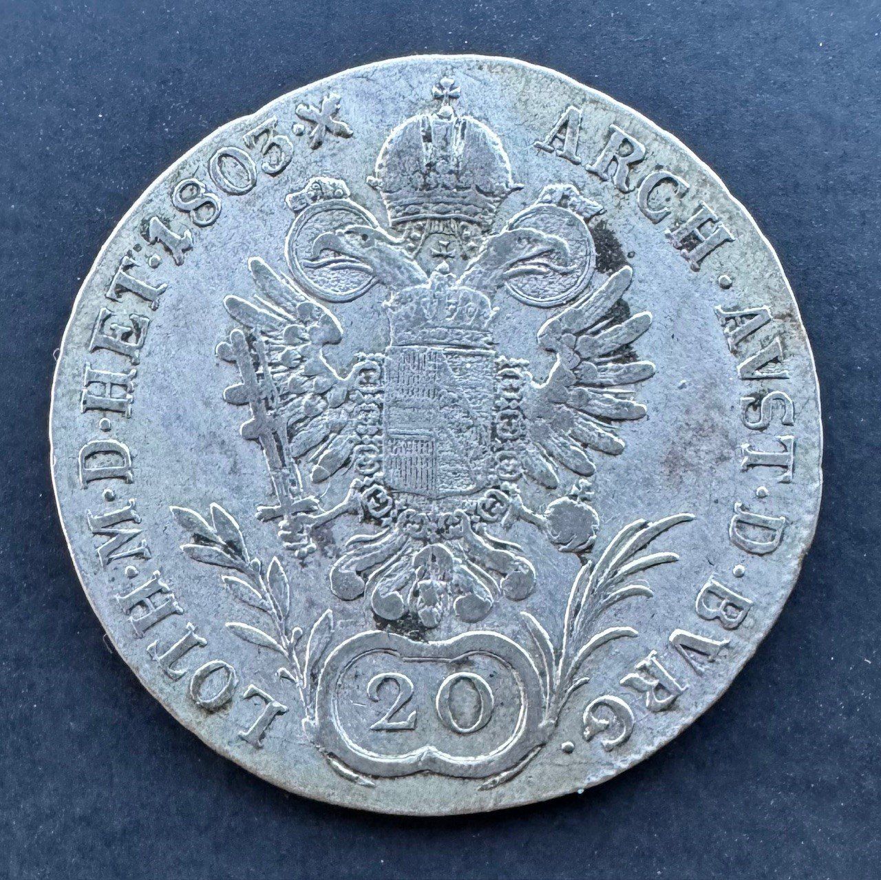Tutti le monete: Österreich - 20 Kreuzer 1803 A – Usato da Meilen venduto da coins4sale