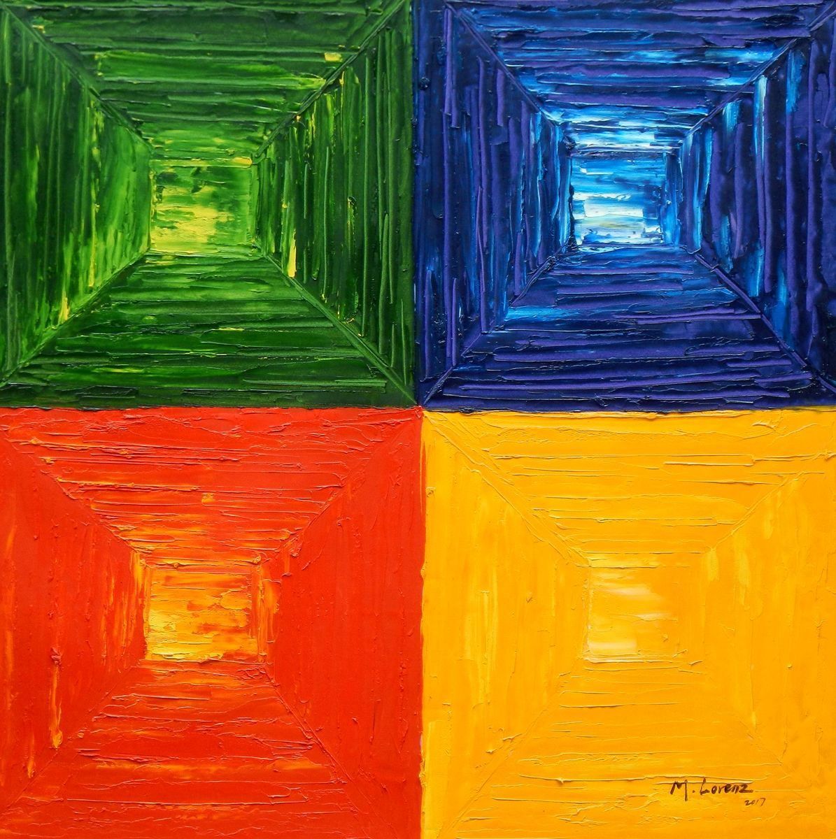 Riproduzioni & Creazioni: Modern Art - Bauhaus Farbgeometrie – Nuovo (secondo la descrizione) da Larnaca venduto da KunstDepot24