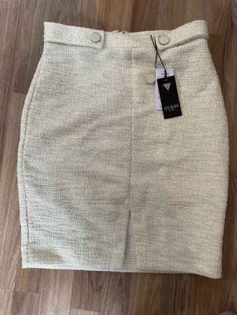 Guess Rock Bouclé Creme Weiss Neu mit Etikett