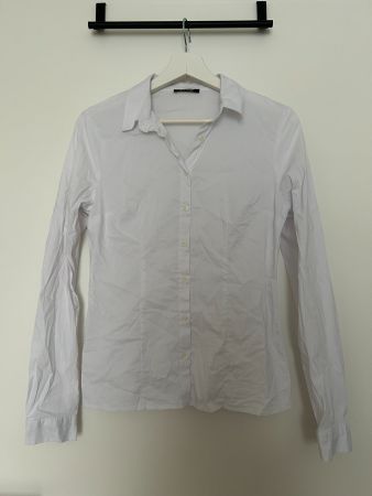 Weisse langarm Bluse